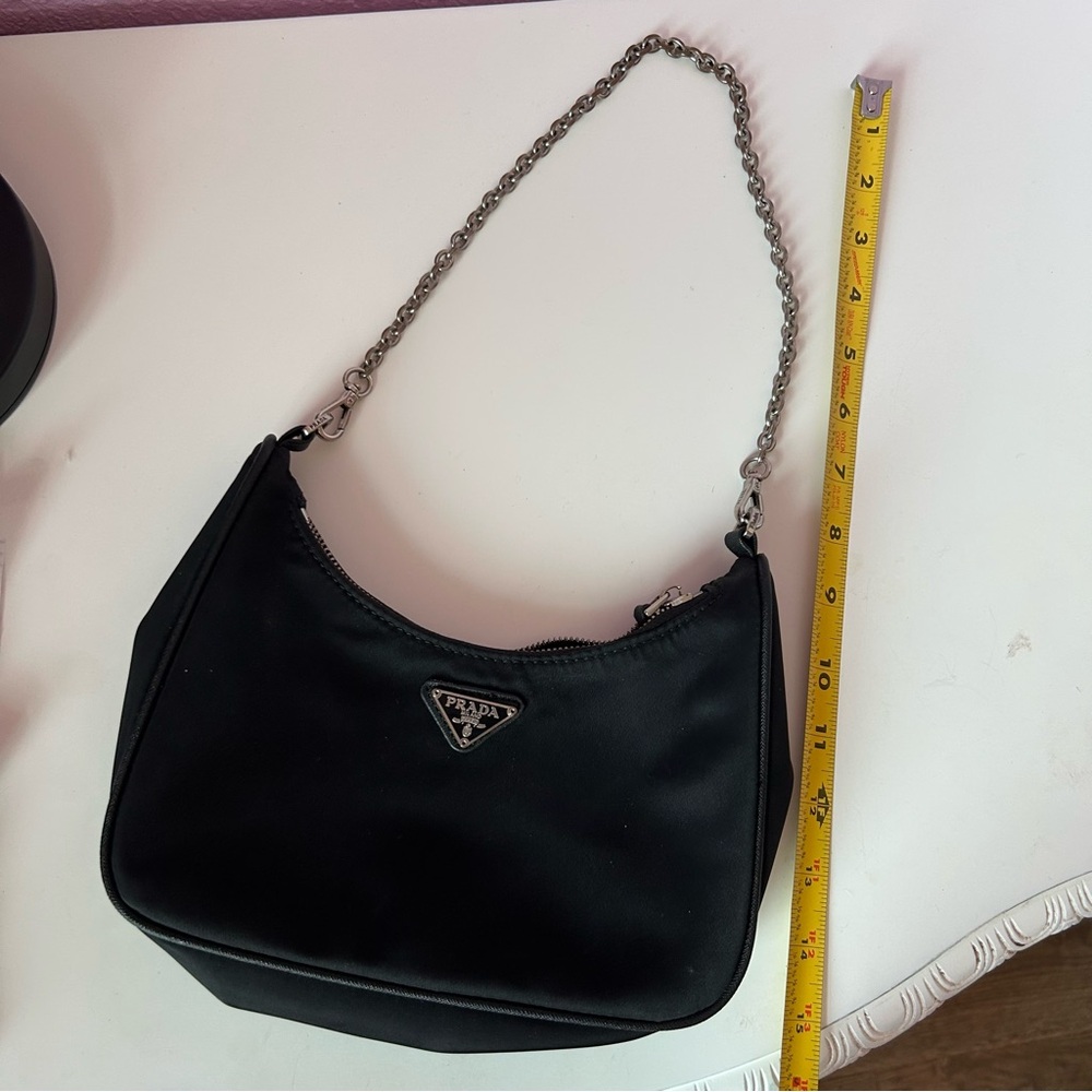 Prada Black Shoulder Bag with Silver Chain - Picture 16 of 16
